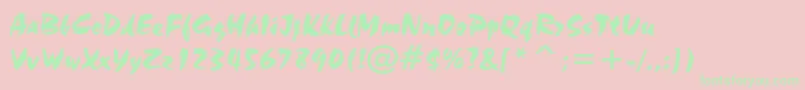 Tt1153m Font – Green Fonts on Pink Background