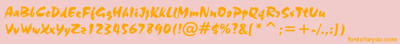 Tt1153m Font – Orange Fonts on Pink Background