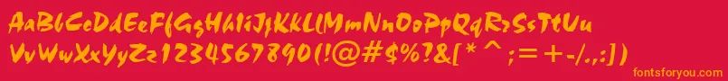 Tt1153m Font – Orange Fonts on Red Background