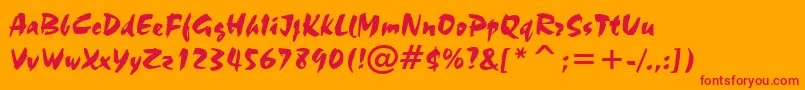 Tt1153m Font – Red Fonts on Orange Background