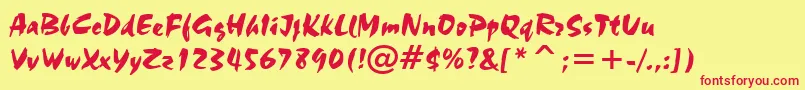 Tt1153m Font – Red Fonts on Yellow Background