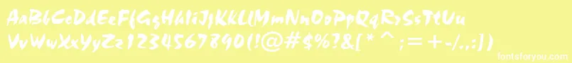 Tt1153m Font – White Fonts on Yellow Background