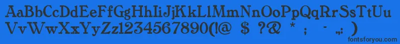 Tanglewo Font – Black Fonts on Blue Background