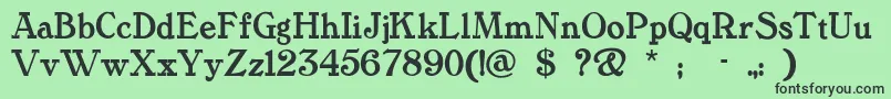Tanglewo Font – Black Fonts on Green Background
