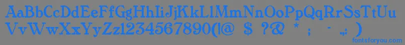 Tanglewo Font – Blue Fonts on Gray Background