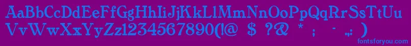 フォントTanglewo – 紫色の背景に青い文字