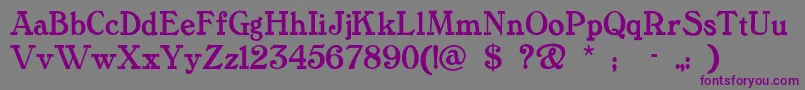 Tanglewo Font – Purple Fonts on Gray Background
