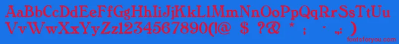 Tanglewo Font – Red Fonts on Blue Background