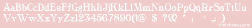 Tanglewo Font – White Fonts on Pink Background