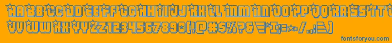 Armyrangersengrav Font – Blue Fonts on Orange Background