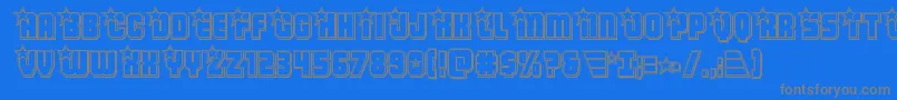 Armyrangersengrav Font – Gray Fonts on Blue Background