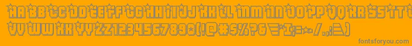 Armyrangersengrav Font – Gray Fonts on Orange Background