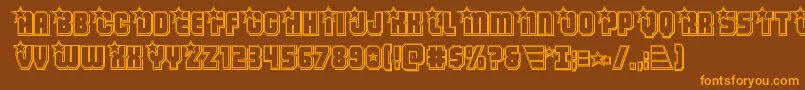 Armyrangersengrav Font – Orange Fonts on Brown Background