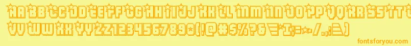 Armyrangersengrav Font – Orange Fonts on Yellow Background