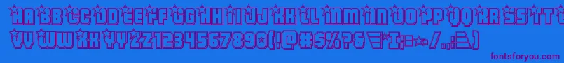 Armyrangersengrav Font – Purple Fonts on Blue Background