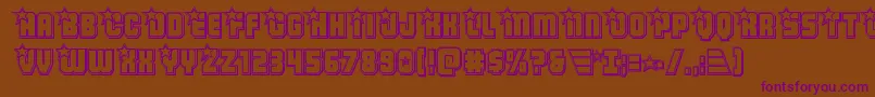 Armyrangersengrav Font – Purple Fonts on Brown Background