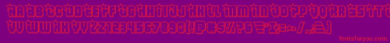 Armyrangersengrav Font – Red Fonts on Purple Background