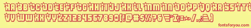 Armyrangersengrav Font – Red Fonts on Yellow Background