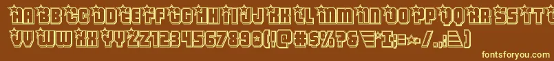 Armyrangersengrav Font – Yellow Fonts on Brown Background