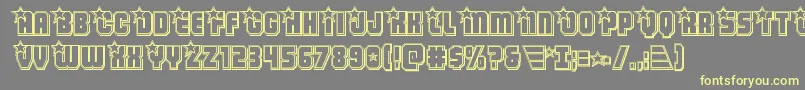 Armyrangersengrav Font – Yellow Fonts on Gray Background