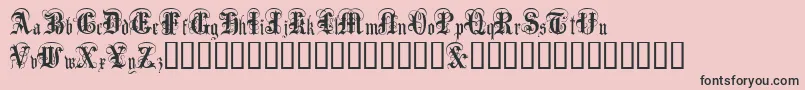 AngloText Font – Black Fonts on Pink Background