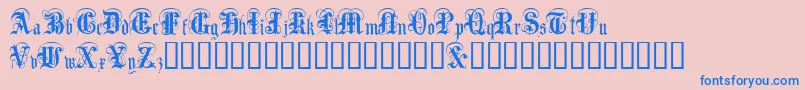 AngloText Font – Blue Fonts on Pink Background