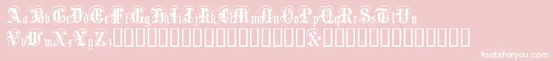 AngloText Font – White Fonts on Pink Background