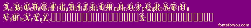 AngloText Font – Yellow Fonts on Purple Background