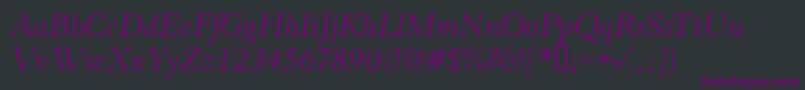 HastingsItalic Font – Purple Fonts on Black Background