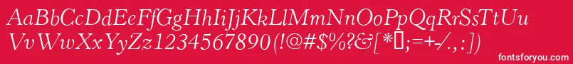 HastingsItalic Font – White Fonts on Red Background