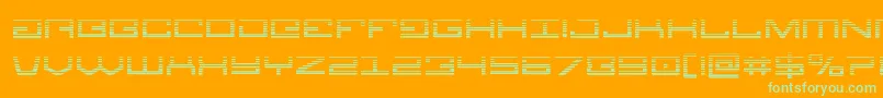 Шрифт Legiongrad – зелёные шрифты на оранжевом фоне