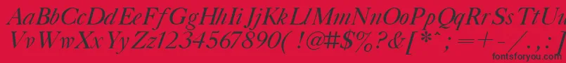 TitleItalic Font – Black Fonts on Red Background