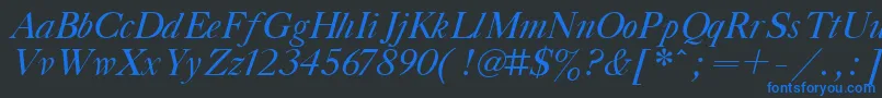 TitleItalic Font – Blue Fonts on Black Background
