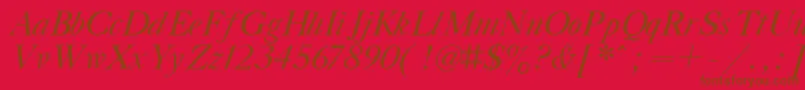 TitleItalic Font – Brown Fonts on Red Background