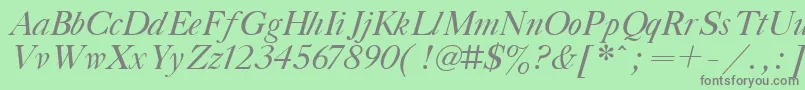 TitleItalic Font – Gray Fonts on Green Background