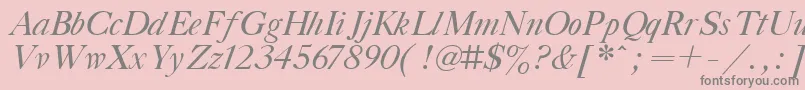 TitleItalic Font – Gray Fonts on Pink Background