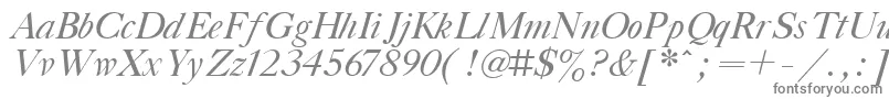 Fonte TitleItalic – fontes cinzentas