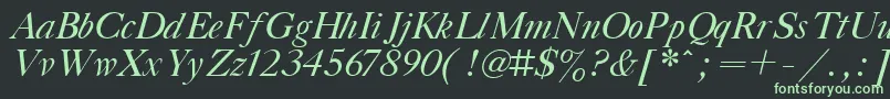 TitleItalic Font – Green Fonts on Black Background