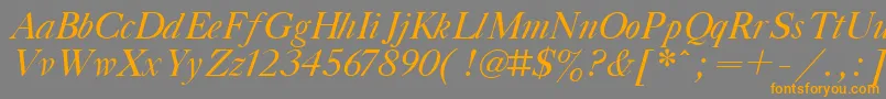 TitleItalic Font – Orange Fonts on Gray Background