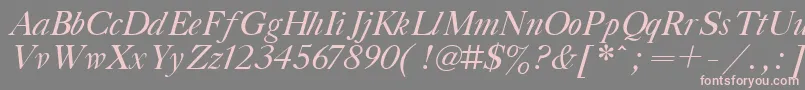 TitleItalic Font – Pink Fonts on Gray Background