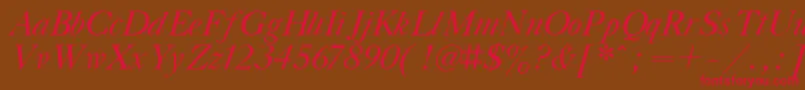 TitleItalic Font – Red Fonts on Brown Background