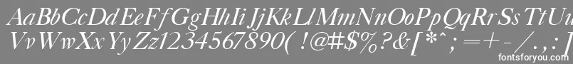 TitleItalic Font – White Fonts on Gray Background