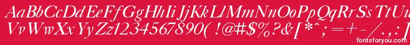 フォントTitleItalic – 赤い背景に白い文字