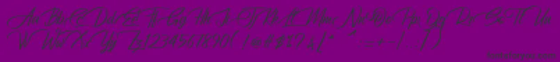 AtziluthScript-Schriftart – Schwarze Schriften auf violettem Hintergrund