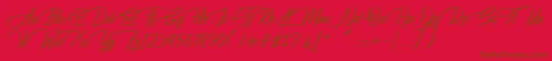 AtziluthScript Font – Brown Fonts on Red Background