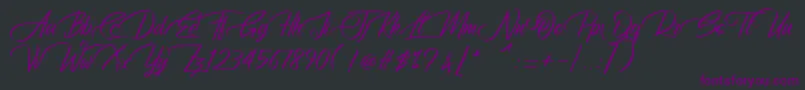 AtziluthScript Font – Purple Fonts on Black Background