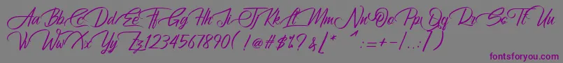 AtziluthScript Font – Purple Fonts on Gray Background