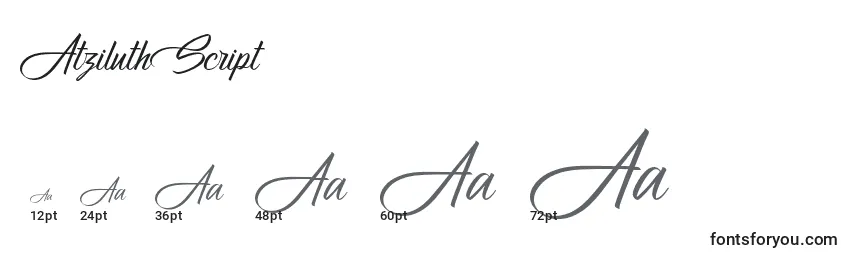 AtziluthScript (112939) Font Sizes
