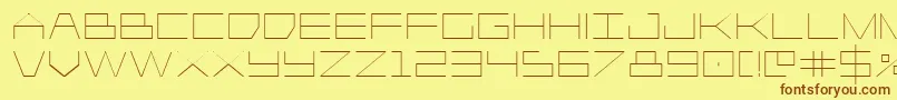 Player1up Font – Brown Fonts on Yellow Background