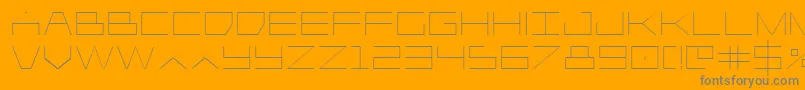 Fonte Player1up – fontes cinzas em um fundo laranja